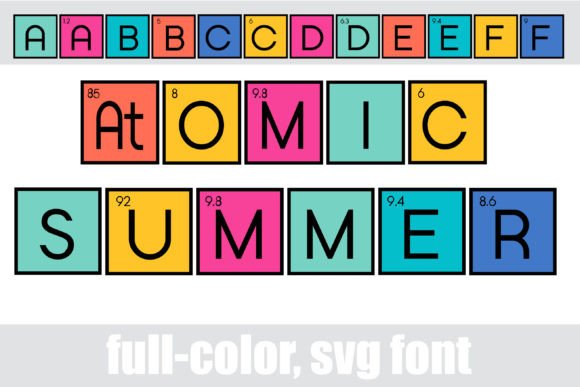 Atomic Summer Font: A Colorful Typeface for Campaigns