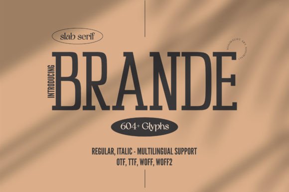 Brande Font: A Sleek Slab Serif for Modern Brand Identity