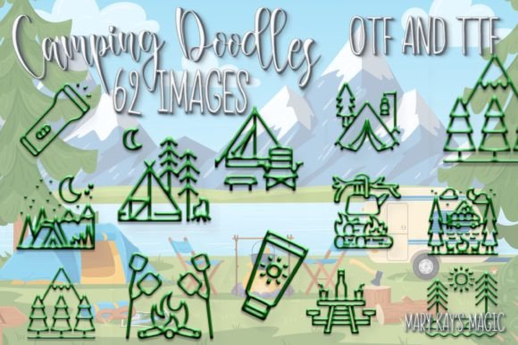 Camping Doodles: A Playful Typeface for Editorial Design