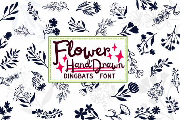 Flower Hand Drawn: A Sketched Dingbat Font for Web Headers
