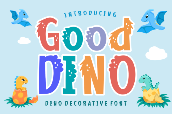 Good Dino: A Playful Decorative Font for Branding