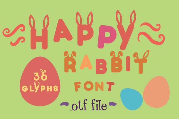 Happy Rabbit: A Playful Typeface for Easter Branding